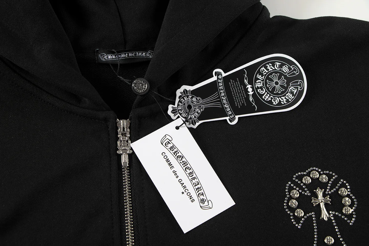 P310 Chrome Hearts Chrome Hearts Metal Cardigan Sweater Size: SMLXL Color: Black, White